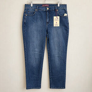 Gloria Vanderbilt Amanda Denim Jeans Womens Plus Size 16WS Blue Slimming NWT